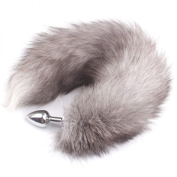 Silver Fur Fox Tail