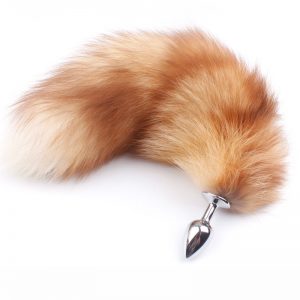 real fox tail butt plug