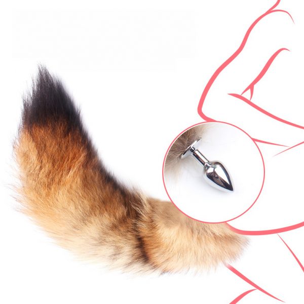 red fox tail butt plug