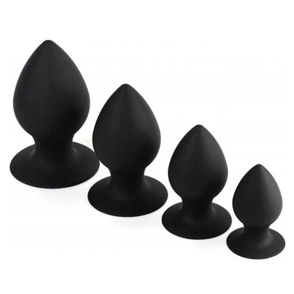 Anal Toys 4Pcs/Set Silicon Butt Plug With Suction Cup 8