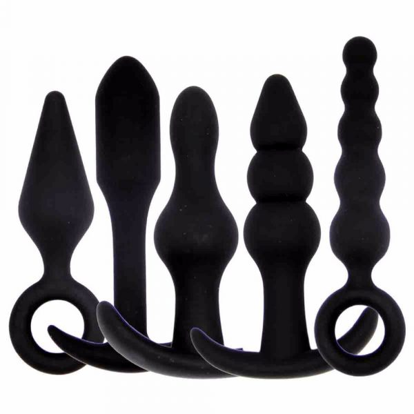 Anal Toys 5 Pcs Silicon Butt Plug Set With Different Shapes 2