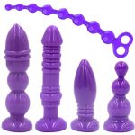 Anal Toys Silicone Anal Training Kits With Base 5